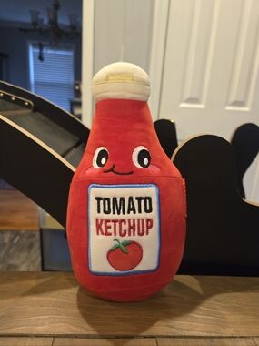 Plush Tomato Ketchup Bottle Toy